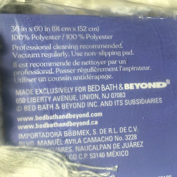 new Wild Sage™ Abigail Diamond 3ft x 5ft Shag Rug with Dark Gray lines on Ivory - Picture 4 of 7